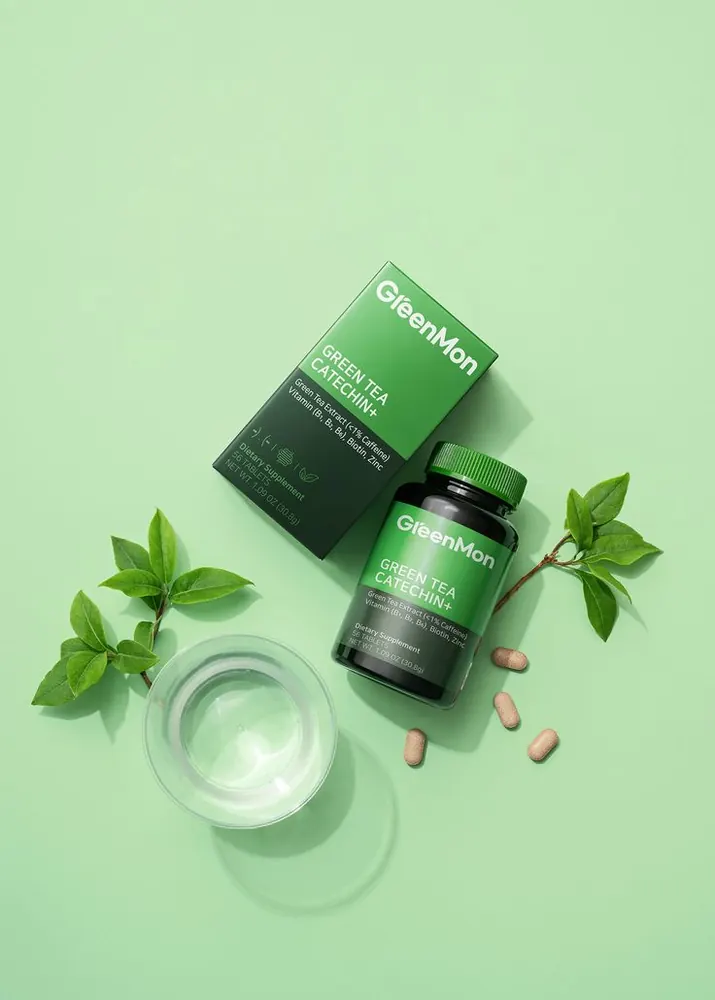 Supplement box and bottle